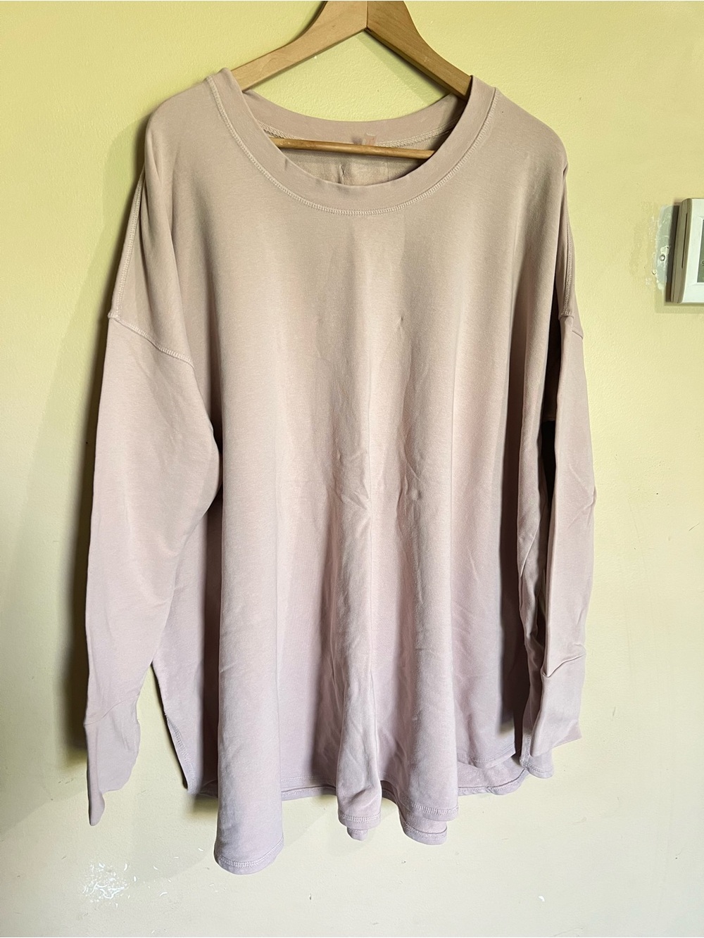 FP Movement by Free People Oversized Scoop Neck Sweater in Light Mauve